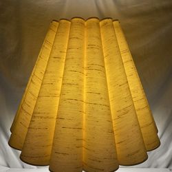 Vintage Very Large Fluted Scalloped Pleated Bell Lampshade Lamp