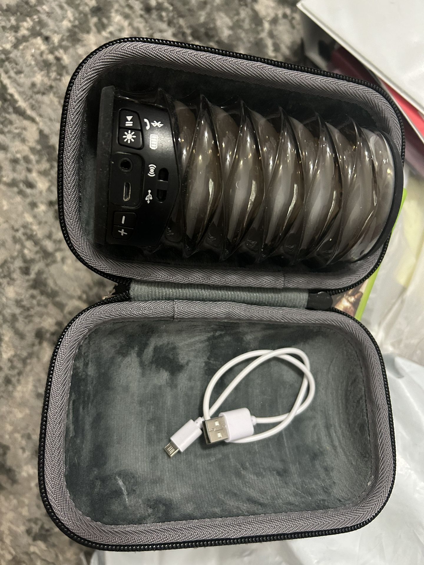 bluetooth speaker with case and charger