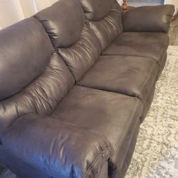 Like New Faux Leather Couch 