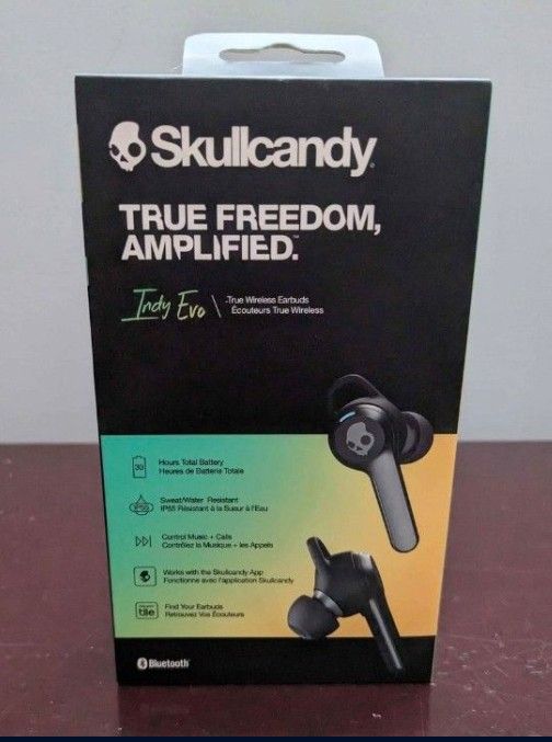 Skullcandy Indy Evo XT in-Ear Wireless Earbuds, 30 Hr Battery, Microphone