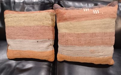 Vintage Kilim Throw Pillows Set of 2