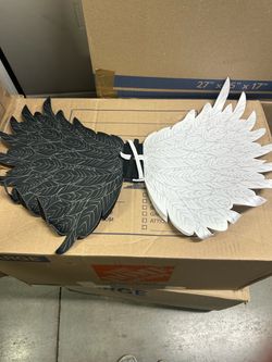 Angel Wings Costume Accessory Set Black and White