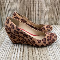 Wedge Sandals Animal Print 