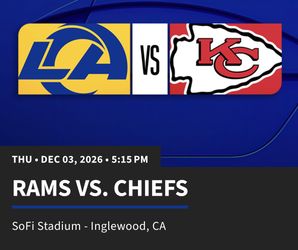(2) Rams vs. Chiefs - Section 305 - Aisle Seats
