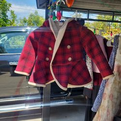 Plaid Red Coat