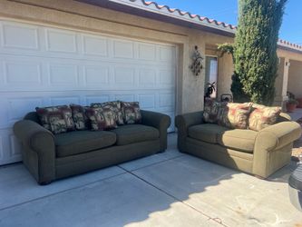 Sage Green Sofa & Loveseat!