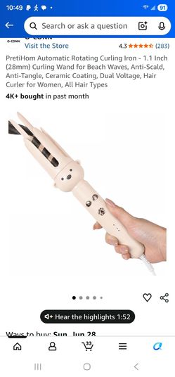 Automatic rotating curling iron 1.1"