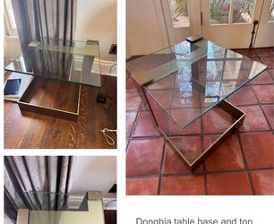 Donghia Glass & Brass Coffee Table