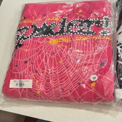 Magenta Sp5der Hoodie Size Medium