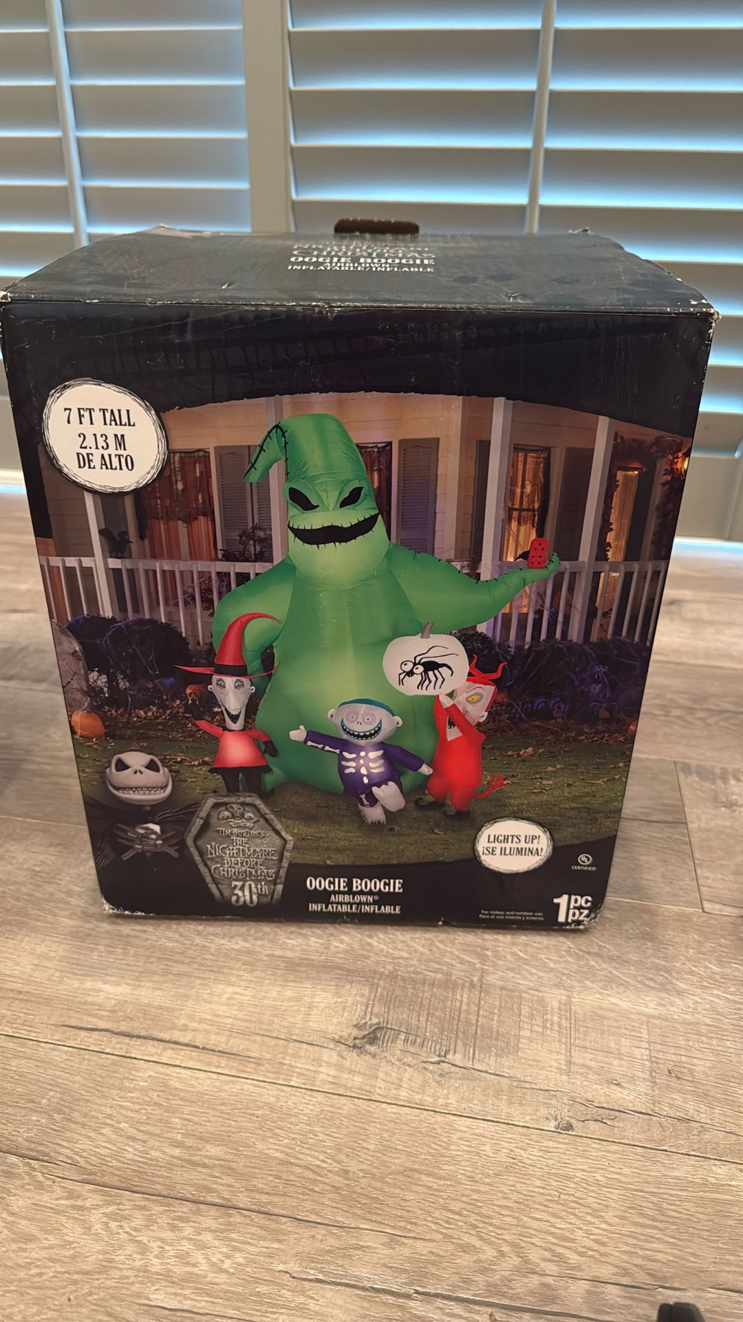 Gemmy Airblown Inflatable Oogie w/Creatures Scene Disney , 7 ft Tall, Multi