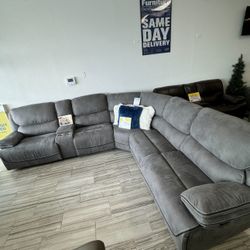 COMFY NEW ALEJANDRA RECLINING SECTIONAL SOFA ON SALE ONLY $1599. IN STOCK SAME DAY DELIVERY 🚚 EASY FINANCING 
