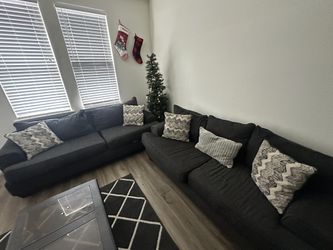 2 Dark Grey Couches 