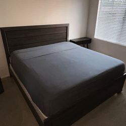 King Bedroom Set Gray/Dark Gray