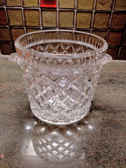 Vintage Block Crystal Ice Bucket