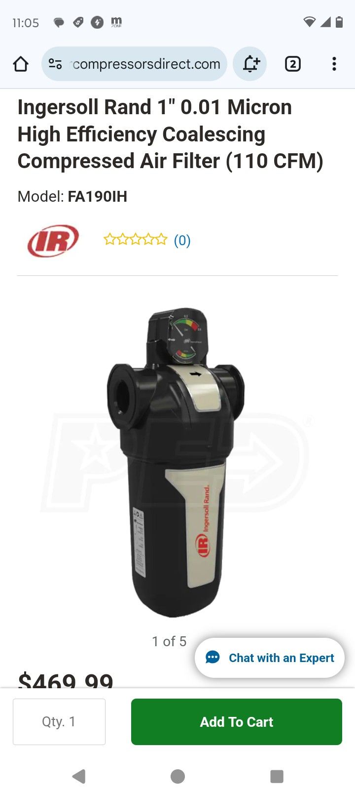 Ingersoll Rando Filter FA190IH