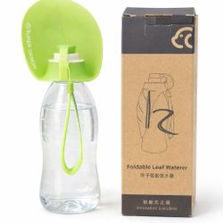 Portable Dog Water Bottle – Foldable Leaf Bowl (New)