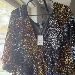 Gold & Silver Sequin Dress
