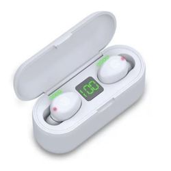TWS White Bluetooth 5.0 Wireless Earbuds Headphone Waterproof