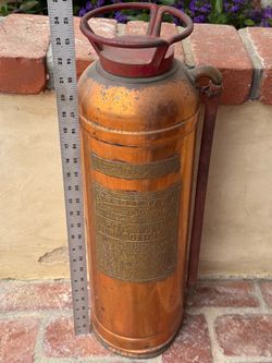 Vintage Red Star Copper Fire Extinguisher – Model 303 – General Pacific Corp