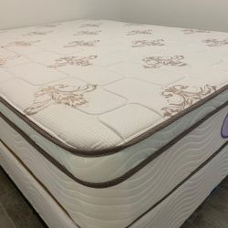 New Queen Mattress And Box Spring 2pc Bed Frame Is Not Included 