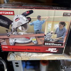 Craftsman 7-1/4-inch 9-Amp Single Bevel Compound Corded Miter Saw (model 921180). 