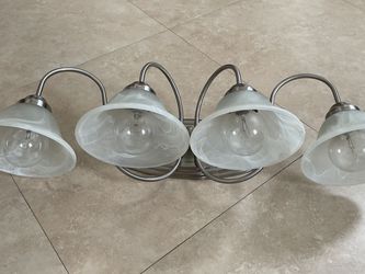Brushed nickel bathroom lights, Reversible