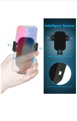 Wireless Car Charger Mount, Squish 10W 7.5W Qi Fast Wireless Charger Car Phone Holder, Auto Clamping Car Mount for Dashboard Windshield Compatible wi