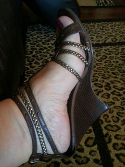 Dollhouse brown and gold sexy high heels