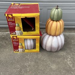 Fall Outside Decor Pumpkin Set