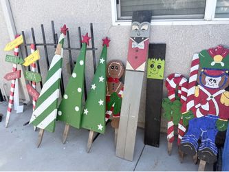 Wooden yard decor