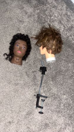 Cosmetology Mannequin Head Bundle - Burmax Naomi & Sam with Desk Stand