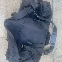 Warriors Basketball Black Duffle Bag