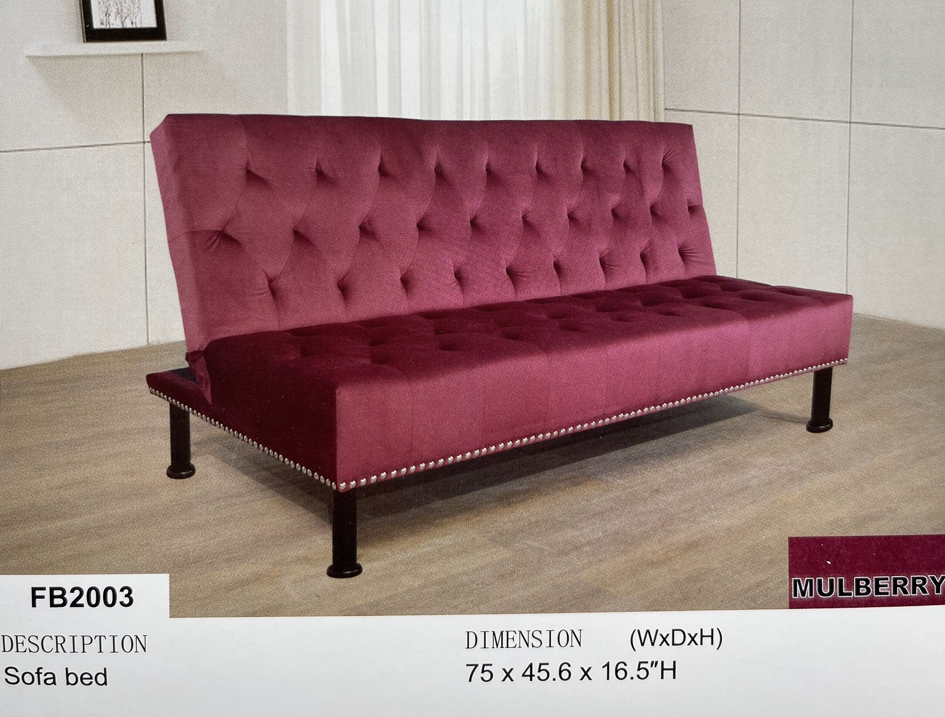 Brand New Mulberry Sofa Bed