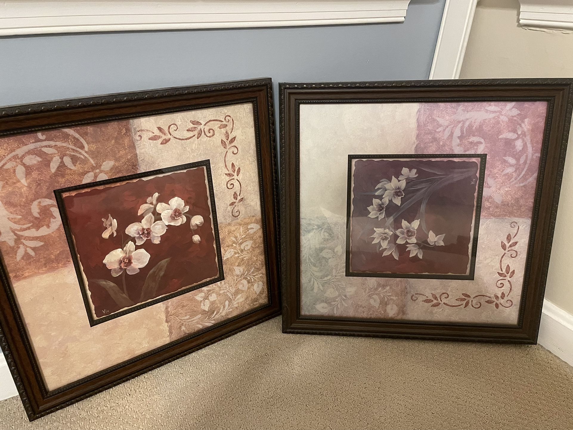 Floral Wall Paintings- Moving Sale, Cash Only, Pick Up