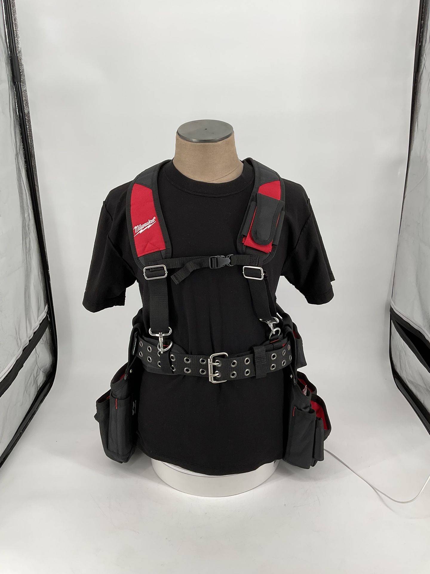 Milwaukee General Contractor Work Waist Tool Belt with Suspension Rig