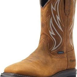 NEW Sz 12 Wide EE Work Boots Ariat Men Sierra Shock Shield Waterproof Soft Toe Boot