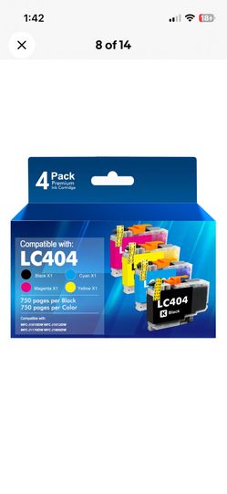 Toner cartridges LC404 750 pgs X 4