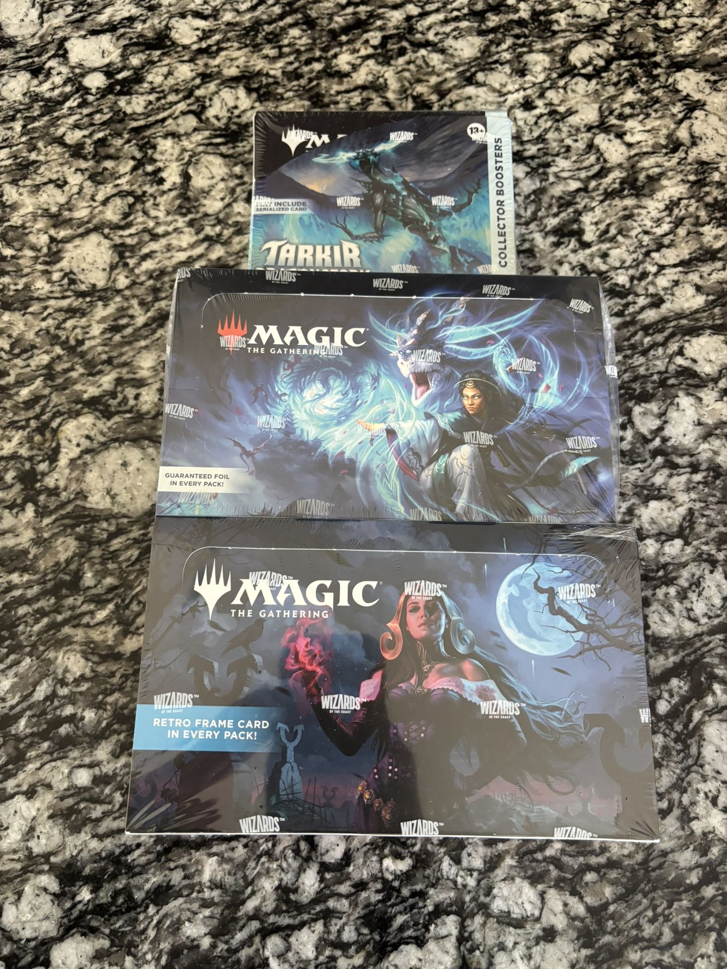 Sealed Magic: The Gathering Booster Box Lot (Tarkir & Innistrad) (3 Total)