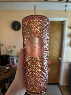 Rose Gold Jeweled Starbucks Cup