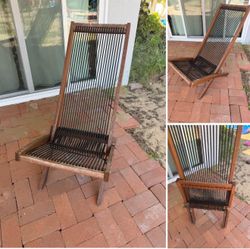 IKEA BROMMÖ Scandinavian Folding Lounge Chairs – Set of 2