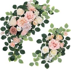 Pack of 2 Faux Flowers,Wedding Arch Flowers,Wisteria Hanging Flowers,Flower Garland Be Suited to Aisle Decorations for Wedding Ceremony,Wedding Arches