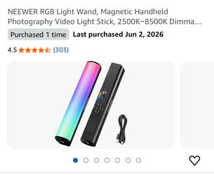 NEEWER RGB Light Wand, Magnetic Handheld Photography Video Light Stick, 2500K~8500K