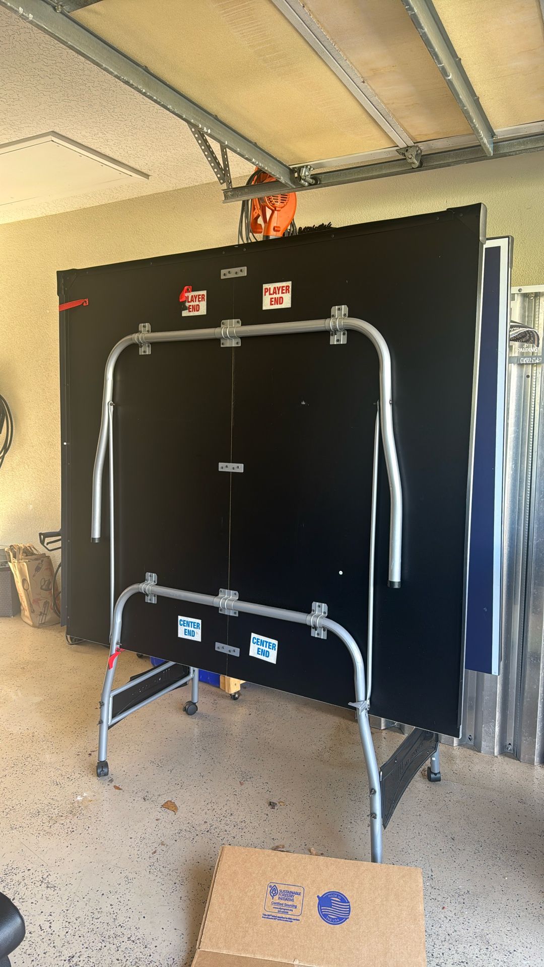 Ping Pong Table with Waterproof Table Tennis Net Set - Quick Assembly