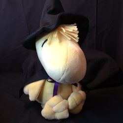 Woodstock Peanuts Witch Halloween Cape Hat Plush 16” With Tags