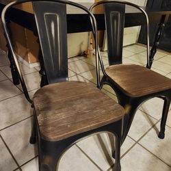 Metal chairs