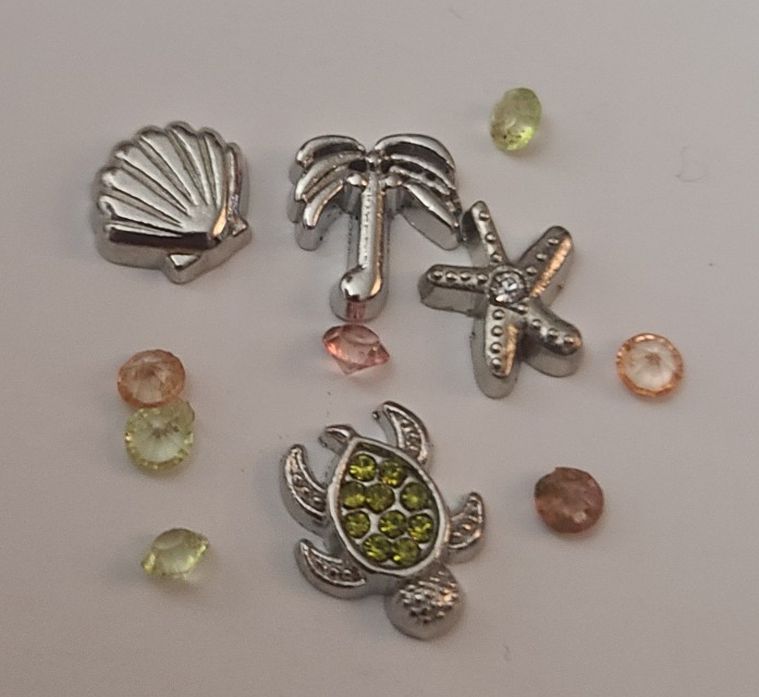 Beach Themed Charms For Floating Locket