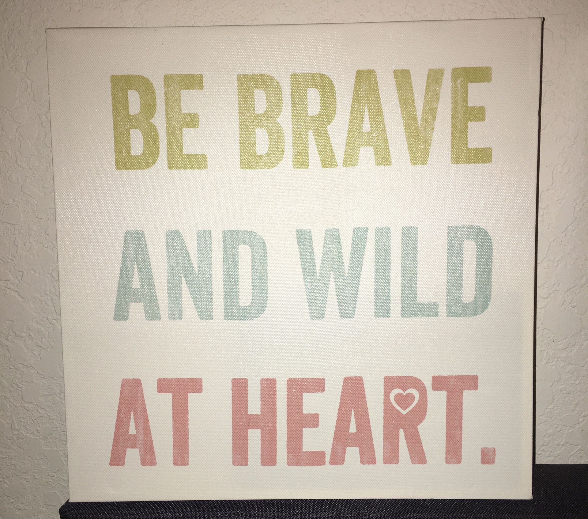 Positive Quote Color Wall Home Decor Square Green Blue Pink