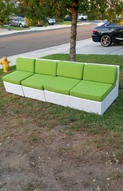 Sunbrella Patio Furniture Set Outdoor Patio Furniture Sunbrella Cushions Sunbrella Fabric Brand New Patio Sofa 4-Piece 🚎🚛🆕🚎