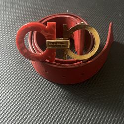 RED FERRAGAMO BELT