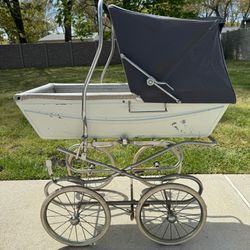Vintage Silver Cross Bassinet Stroller